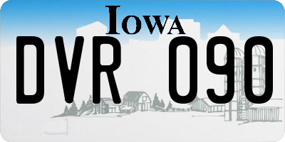 IA license plate DVR090