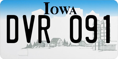 IA license plate DVR091