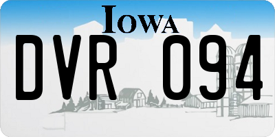 IA license plate DVR094