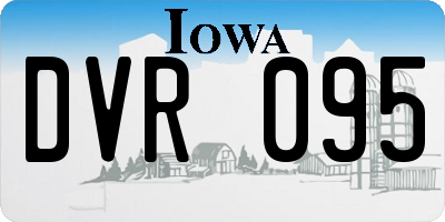 IA license plate DVR095