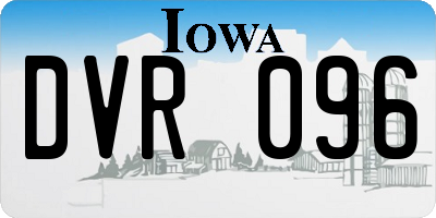 IA license plate DVR096