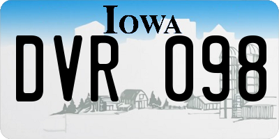 IA license plate DVR098