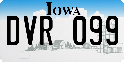IA license plate DVR099