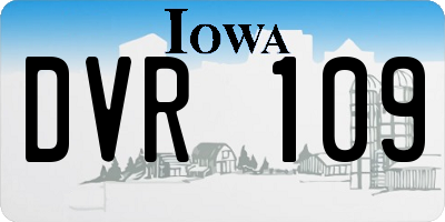 IA license plate DVR109
