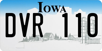 IA license plate DVR110
