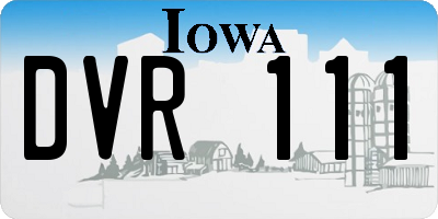 IA license plate DVR111