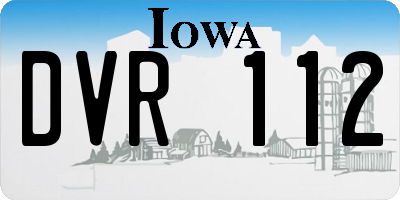 IA license plate DVR112