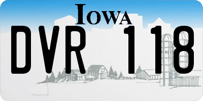 IA license plate DVR118