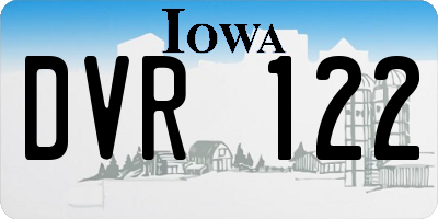 IA license plate DVR122