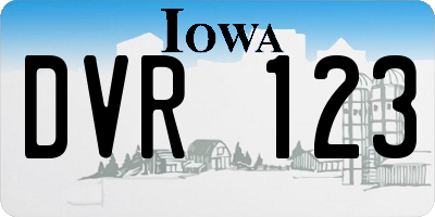 IA license plate DVR123
