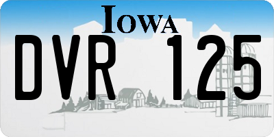 IA license plate DVR125