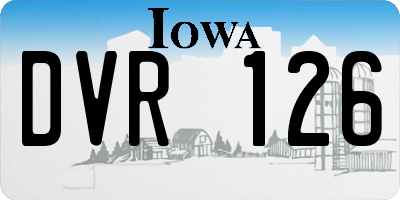 IA license plate DVR126