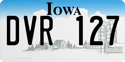 IA license plate DVR127