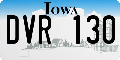 IA license plate DVR130