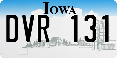 IA license plate DVR131