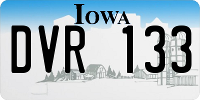 IA license plate DVR133