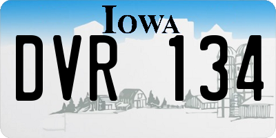 IA license plate DVR134