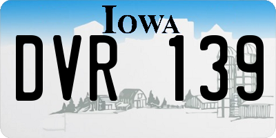 IA license plate DVR139