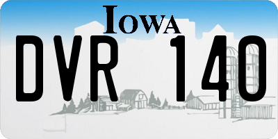 IA license plate DVR140