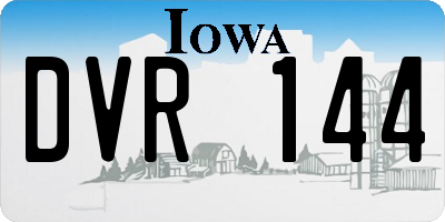 IA license plate DVR144