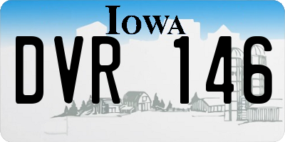 IA license plate DVR146