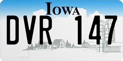 IA license plate DVR147