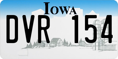 IA license plate DVR154