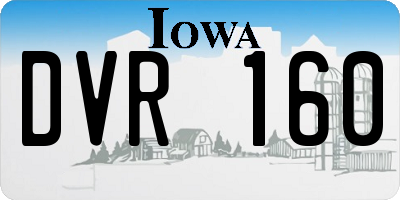 IA license plate DVR160