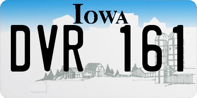 IA license plate DVR161