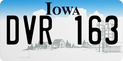 IA license plate DVR163