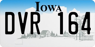 IA license plate DVR164