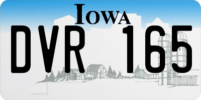 IA license plate DVR165