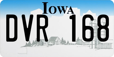 IA license plate DVR168