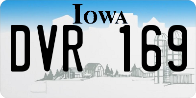 IA license plate DVR169