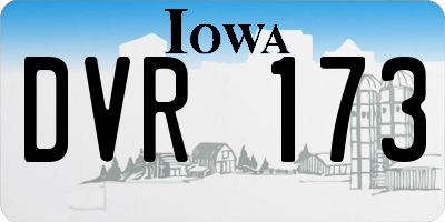 IA license plate DVR173