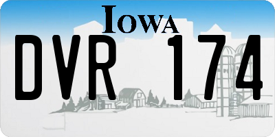 IA license plate DVR174