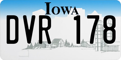 IA license plate DVR178