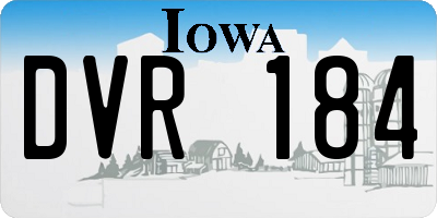IA license plate DVR184