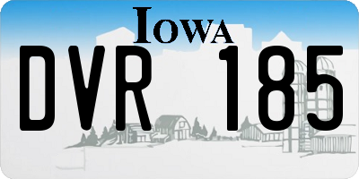IA license plate DVR185