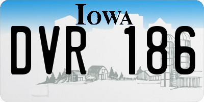IA license plate DVR186