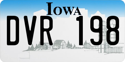 IA license plate DVR198