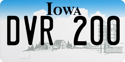 IA license plate DVR200