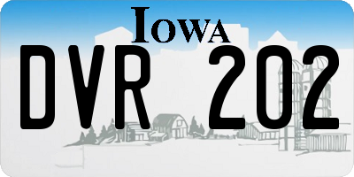 IA license plate DVR202