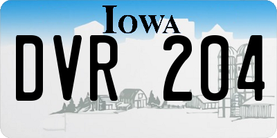 IA license plate DVR204