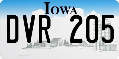 IA license plate DVR205