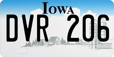 IA license plate DVR206