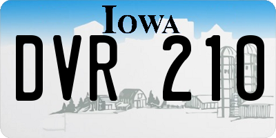IA license plate DVR210