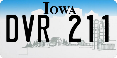 IA license plate DVR211