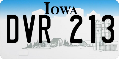 IA license plate DVR213