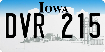 IA license plate DVR215